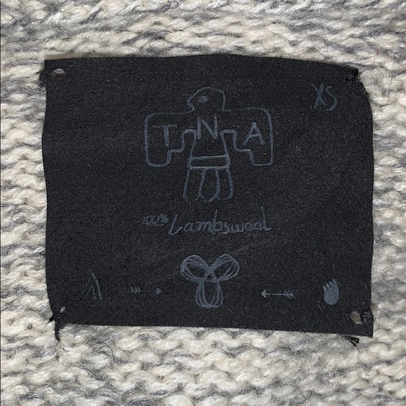 TNA 100% lambs wool zip-up sweater - Picture 4 of 4